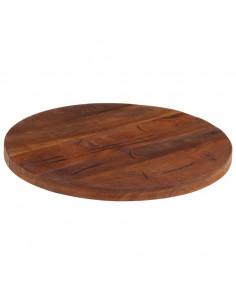 Piano per Tavolo Ø 40x3,8 cm Rotondo Legno Massello di Recupero 2