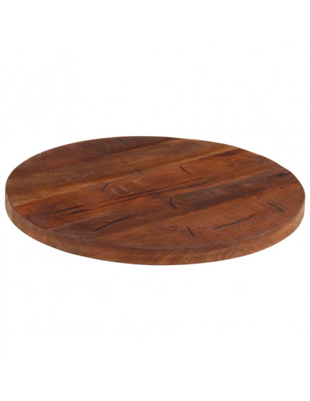 Piano per Tavolo Ø 40x3,8 cm Rotondo Legno Massello di Recupero