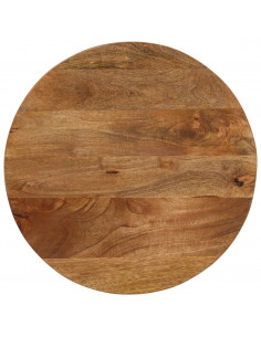 Piano per Tavolo Ø 50x2,5cm Rotondo in Legno Massello di Mango 2