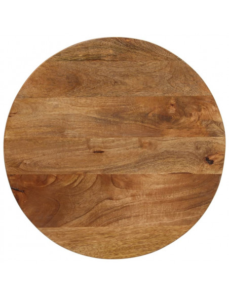 Piano per Tavolo Ø 50x2,5cm Rotondo in Legno Massello di Mango