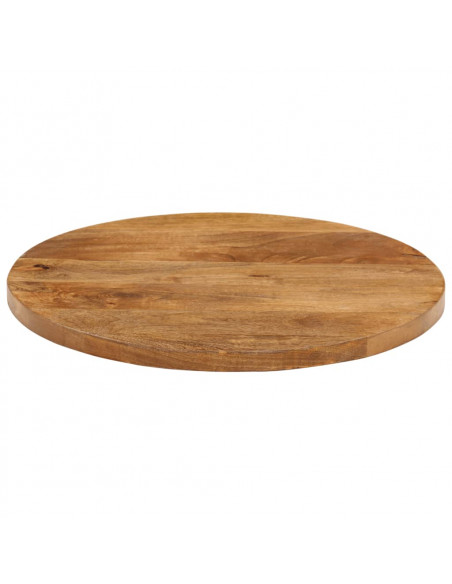 Piano per Tavolo Ø 50x2,5cm Rotondo in Legno Massello di Mango