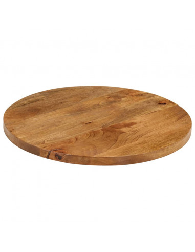Piano per Tavolo Ø 60x2,5cm Rotondo in Legno Massello di Mango