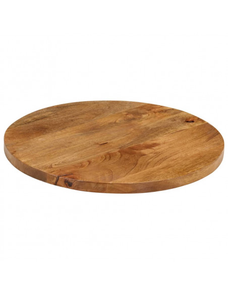 Piano per Tavolo Ø 60x2,5cm Rotondo in Legno Massello di Mango