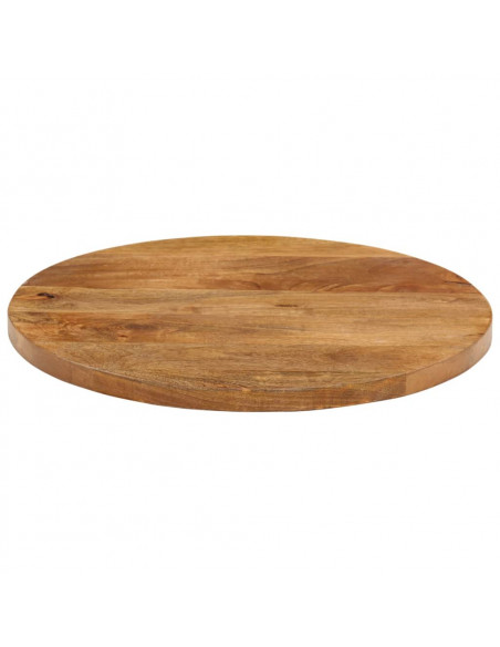 Piano per Tavolo Ø 60x2,5cm Rotondo in Legno Massello di Mango