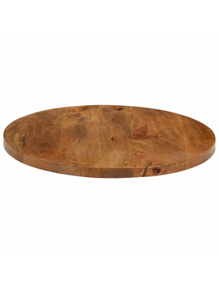 Piano per Tavolo Ø 60x2,5cm Rotondo in Legno Massello di Mango