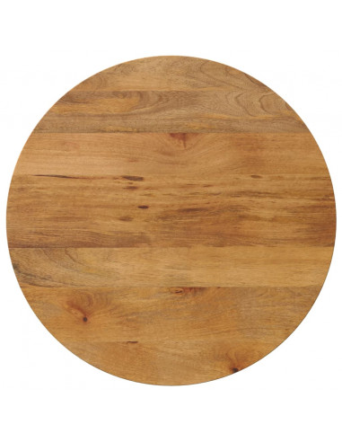 Piano per Tavolo Ø 70x2,5cm Rotondo in Legno Massello di Mango