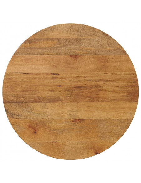 Piano per Tavolo Ø 70x2,5cm Rotondo in Legno Massello di Mango