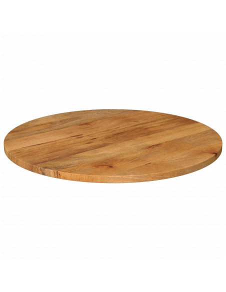 Piano per Tavolo Ø 70x2,5cm Rotondo in Legno Massello di Mango