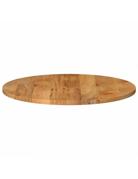 Piano per Tavolo Ø 70x2,5cm Rotondo in Legno Massello di Mango