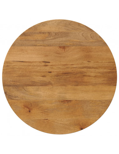 Piano per Tavolo Ø 90x2,5 cm Rotondo in Legno Massello di Mango