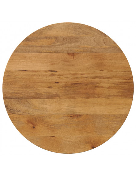 Piano per Tavolo Ø 90x2,5 cm Rotondo in Legno Massello di Mango