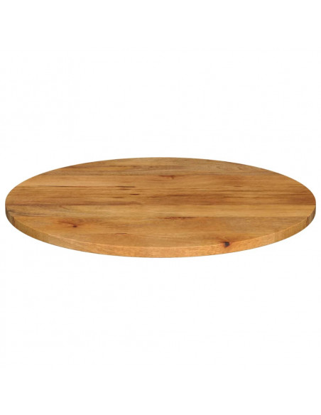 Piano per Tavolo Ø 90x2,5 cm Rotondo in Legno Massello di Mango