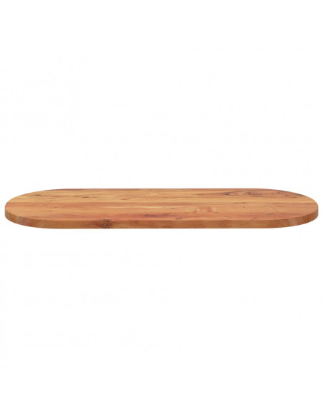 Piano Tavolo 100x40x2,5 cm Ovale in Legno Massello di Acacia