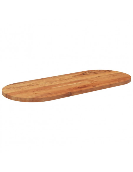 Piano Tavolo 100x40x3,8 cm Ovale in Legno Massello di Acacia