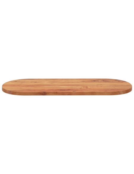 Piano Tavolo 100x40x3,8 cm Ovale in Legno Massello di Acacia
