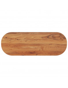 Piano Tavolo 110x40x3,8 cm Ovale in Legno Massello di Acacia 2