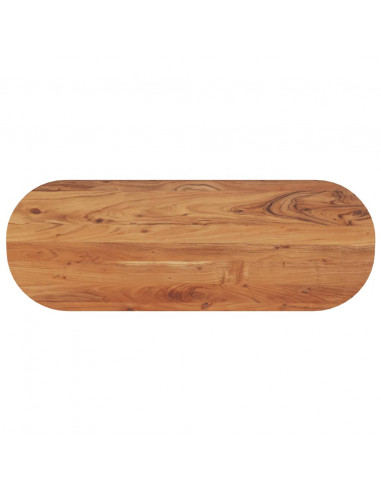Piano Tavolo 110x40x3,8 cm Ovale in Legno Massello di Acacia