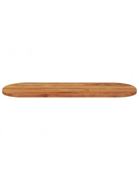 Piano Tavolo 110x40x3,8 cm Ovale in Legno Massello di Acacia