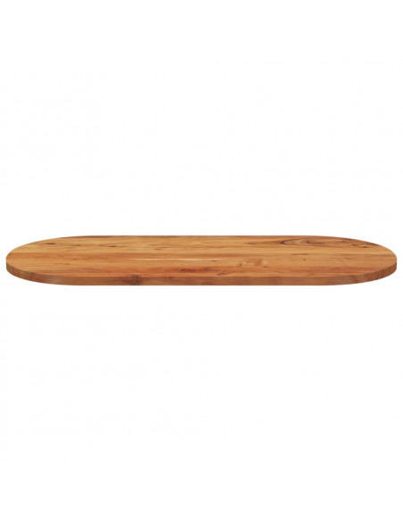 Piano Tavolo 110x50x2,5 cm Ovale in Legno Massello di Acacia