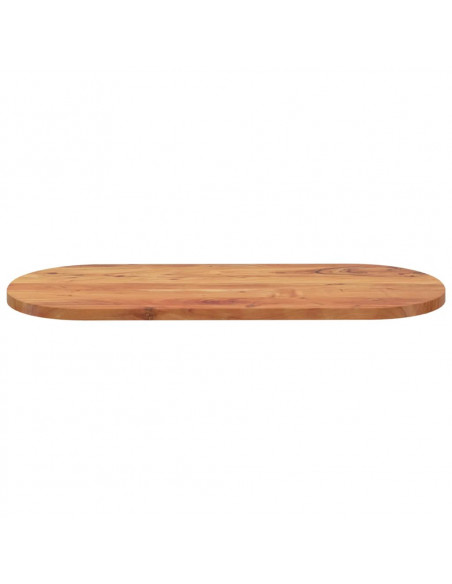 Piano Tavolo 120x50x2,5 cm Ovale in Legno Massello di Acacia