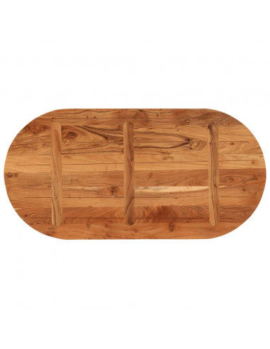 Piano Tavolo 120x60x3,8 cm Ovale in Legno Massello di Acacia