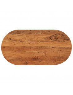 Piano Tavolo 150x50x3,8 cm Ovale in Legno Massello di Acacia 2