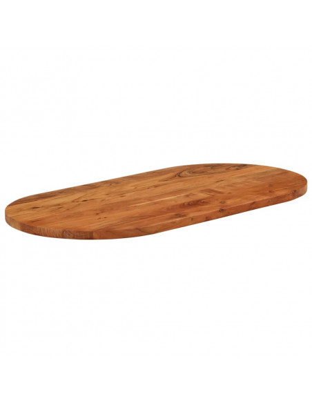 Piano Tavolo 80x40x3,8 cm Ovale in Legno Massello di Acacia