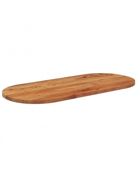 Piano Tavolo 90x40x3,8 cm Ovale in Legno Massello di Acacia