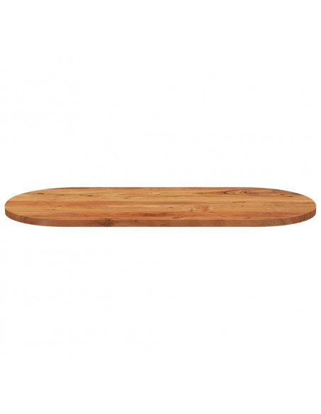 Piano Tavolo 90x40x3,8 cm Ovale in Legno Massello di Acacia