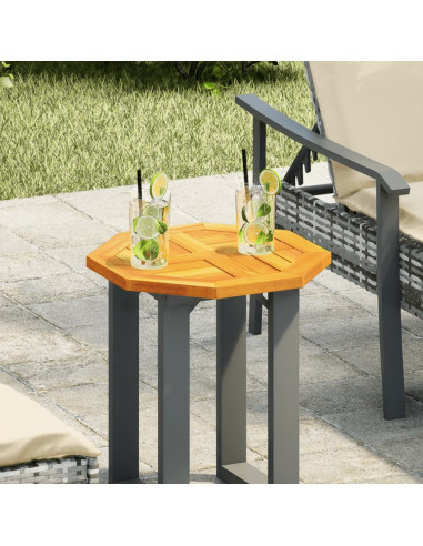 Piano per Tavolo 40x40x2 cm Ottagonale Legno Massello di Acacia