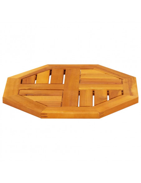 Piano per Tavolo 40x40x2 cm Ottagonale Legno Massello di Acacia