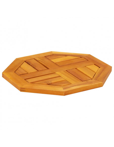 Piano per Tavolo 40x40x2 cm Ottagonale Legno Massello di Acacia