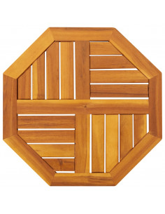 Piano per Tavolo 50x50x2 cm Ottagonale Legno Massello di Acacia 2