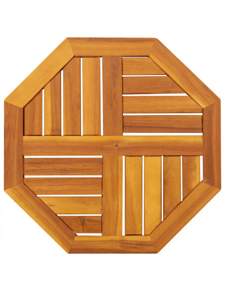 Piano per Tavolo 50x50x2 cm Ottagonale Legno Massello di Acacia