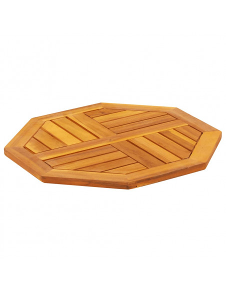Piano per Tavolo 50x50x2 cm Ottagonale Legno Massello di Acacia