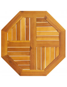Piano per Tavolo 60x60x2 cm Ottagonale Legno Massello di Acacia 2