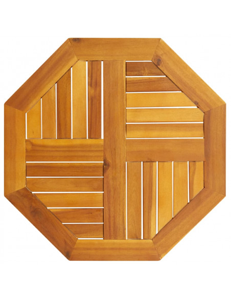 Piano per Tavolo 60x60x2 cm Ottagonale Legno Massello di Acacia