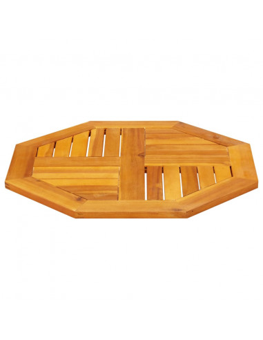 Piano per Tavolo 60x60x2 cm Ottagonale Legno Massello di Acacia