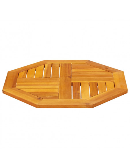 Piano per Tavolo 60x60x2 cm Ottagonale Legno Massello di Acacia