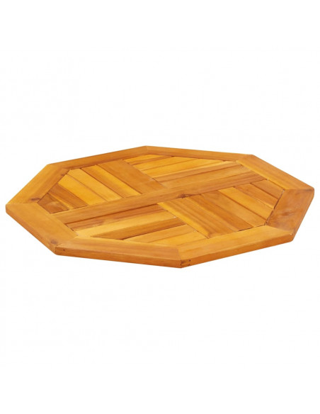 Piano per Tavolo 60x60x2 cm Ottagonale Legno Massello di Acacia