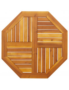Piano per Tavolo 70x70x2 cm Ottagonale Legno Massello di Acacia 2