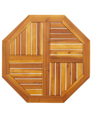 Piano per Tavolo 70x70x2 cm Ottagonale Legno Massello di Acacia