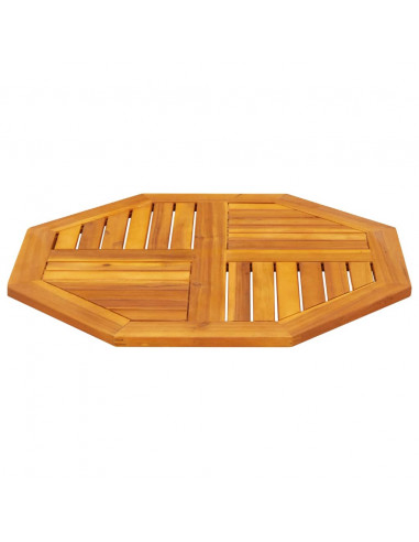 Piano per Tavolo 70x70x2 cm Ottagonale Legno Massello di Acacia