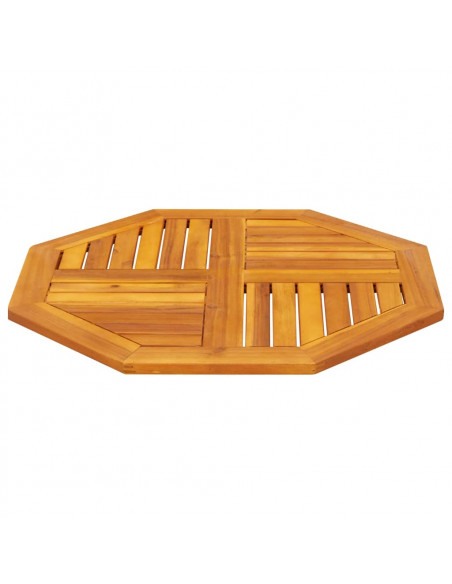 Piano per Tavolo 70x70x2 cm Ottagonale Legno Massello di Acacia