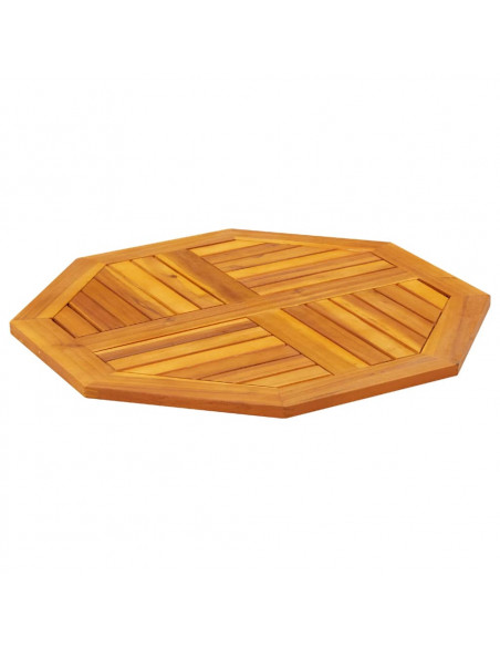 Piano per Tavolo 70x70x2 cm Ottagonale Legno Massello di Acacia