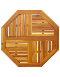 Piano per Tavolo 90x90x2,2 cm Ottagonale Legno Massello Acacia 2