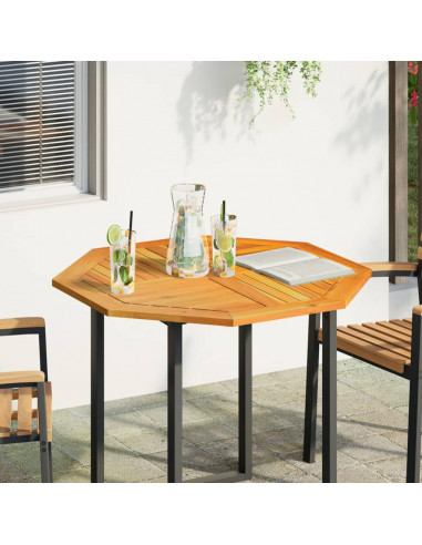 Piano per Tavolo 90x90x2,2 cm Ottagonale Legno Massello Acacia