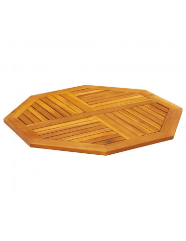 Piano per Tavolo 90x90x2,2 cm Ottagonale Legno Massello Acacia