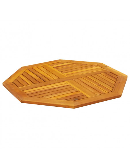 Piano per Tavolo 90x90x2,2 cm Ottagonale Legno Massello Acacia
