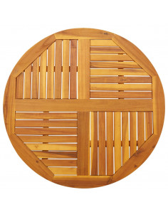 Piano per Tavolo Ø90x2,2 cm Rotondo in Legno Massello di Acacia 2